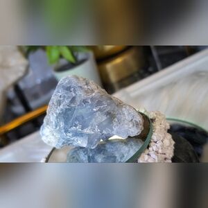Blue Celestite Quartz Crystal Cluster